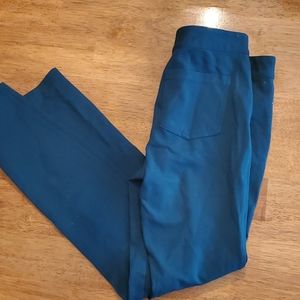 Teal skinny dress pants
